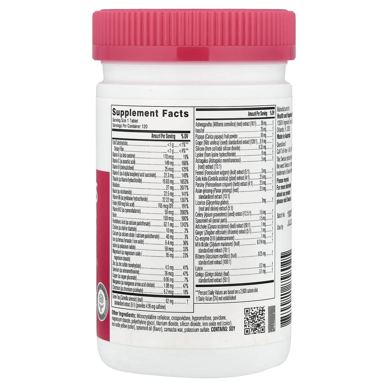 Swisse, Ultivite®, мультивитамины для женщин, 120 таблеток