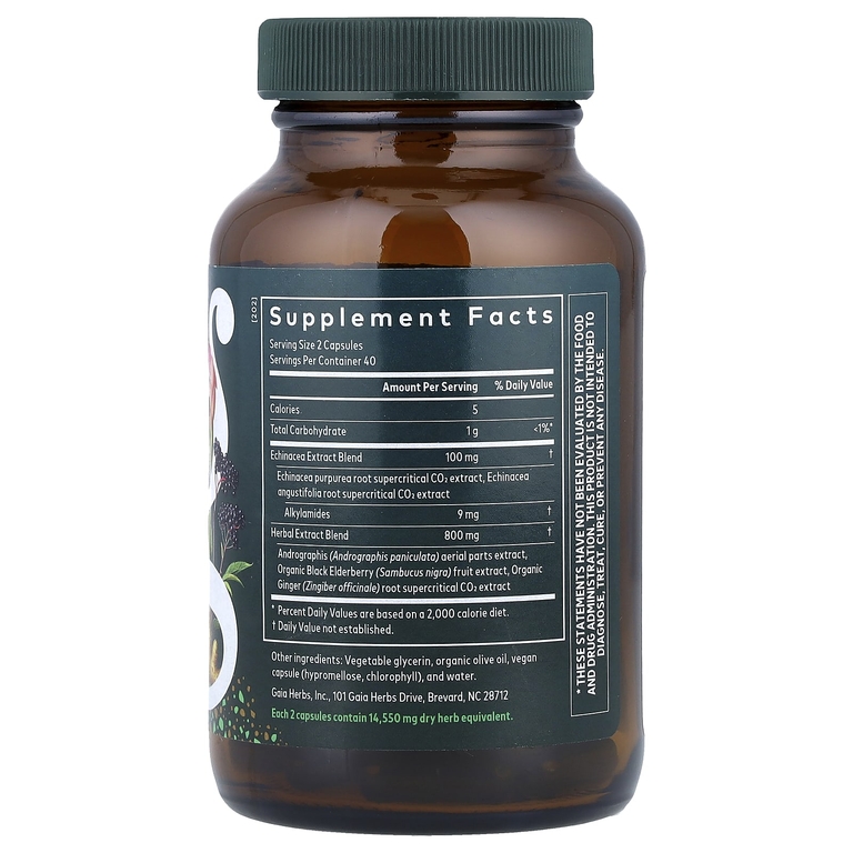 Gaia Herbs, Quick Defense®, 80 жидких капсул Phyto-Caps®