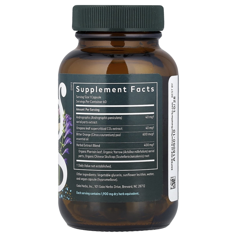 Gaia Herbs, Sinus & Lung Supreme™, 60 капсул Liquid Phyto-Caps®