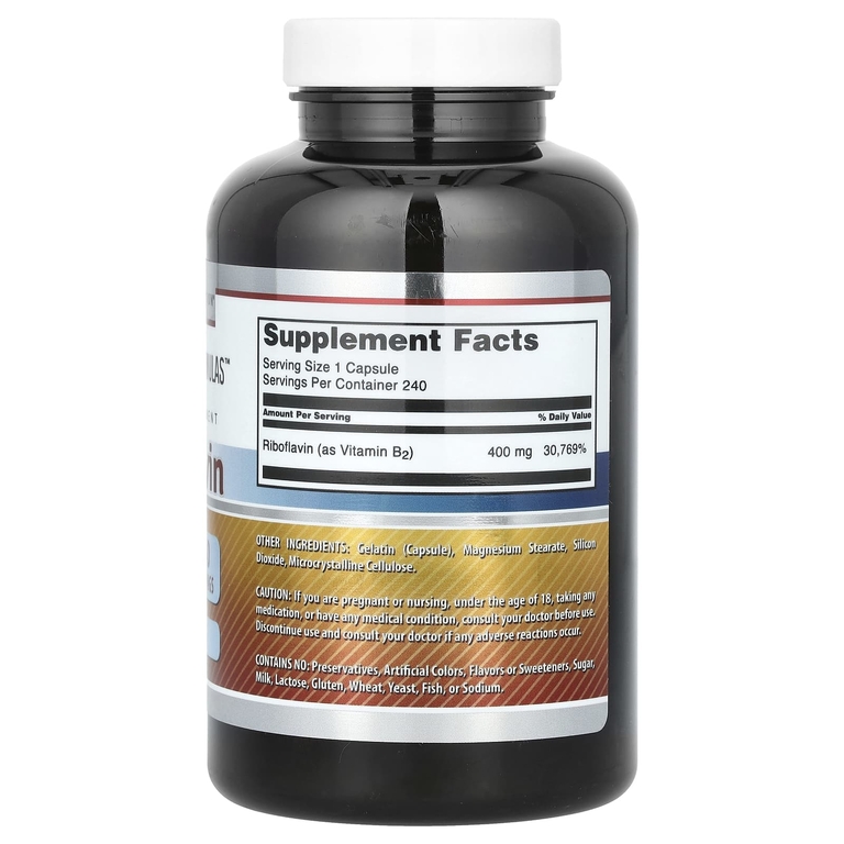 Amazing Nutrition, Рибофлавин, 400 мг, 240 капсул