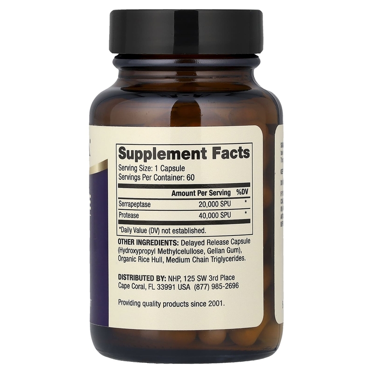 Dr. Mercola, Ферменты серрапептазы, 60 капсул (Товар снят с продажи) 