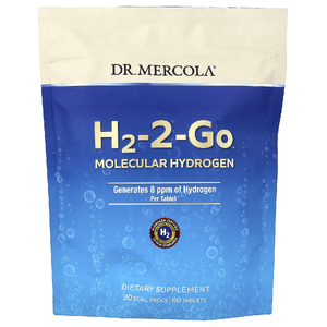 Dr. Mercola, H2-2-Go, молекулярный водород, 30 двойных пакетиков, 60 таблеток