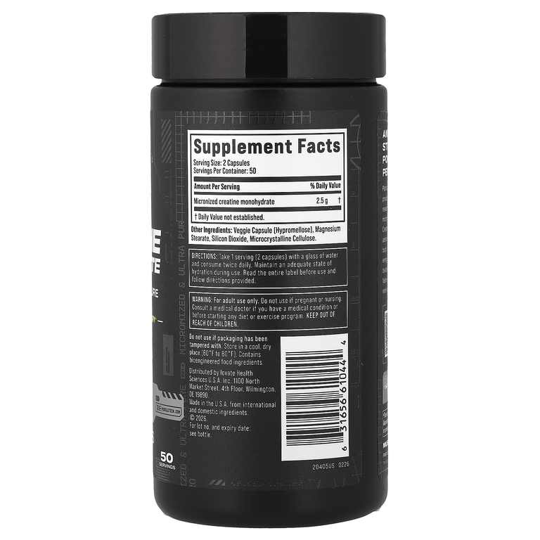 MuscleTech, Platinum, 100% моногидрат креатина, 100 растительных капсул (1,25 г в 1 капсуле)