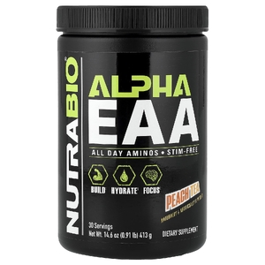 NutraBio, Alpha EAA, персиковый чай, 413 г (0,91 фунта)
