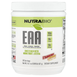 NutraBio, EAA, клубничный лимонад, 401 г (0,88 фунта) (Товар снят с продажи) 