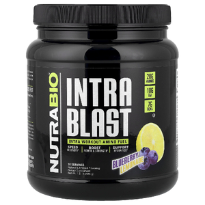 NutraBio, Intra Blast, аминокислотное топливо для приема во время тренировки, черничный лимонад, 683 г (1,51 фунта) (Товар снят с продажи) 