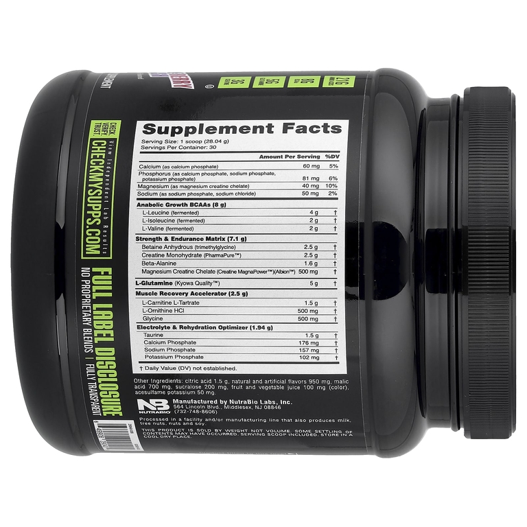 NutraBio, Reload Recovery Matrix, Grape Berry Crush, 841 г (1,85 фунта)