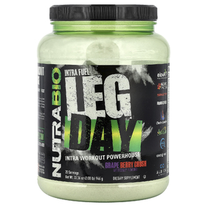 NutraBio, Intra Fuel, Leg Day™, со вкусом винограда, 946 г (2,08 фунта) (Товар снят с продажи) 