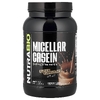 NutraBio, Мицеллярный казеин, голландский шоколад, 907 г (2 фунта)