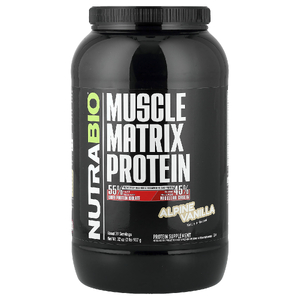 NutraBio, Muscle Matrix Protein, альпийская ваниль, 907 г (2 фунта) (Товар снят с продажи) 