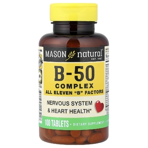 Mason Natural, комплекс витаминов группы B50, 100 таблеток
