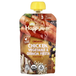 Happy Family Organics, Happy Baby®, органическая курица, для детей от 7 месяцев, овощи и киноа, 99 г (3,5 унции) (Товар снят с продажи) 