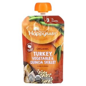 Happy Family Organics, Happy Baby®, сковорода из органической индейки и киноа, для детей от 7 месяцев, 99 г (3,5 унции) (Товар снят с продажи) 