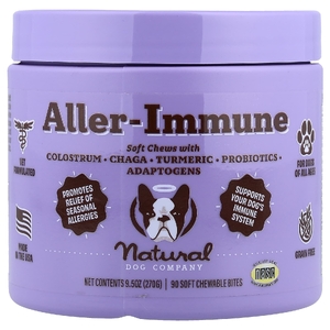 Natural Dog Company, Aller-Immune, добавка для собак любого возраста, 90 жевательных таблеток, 270 г (9,5 унции)