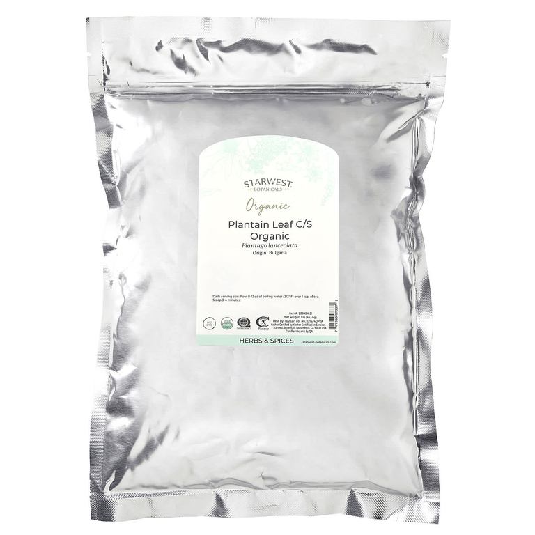 Starwest Botanicals, листья органического подорожника, нарезанные и просеянные, 453,6 г (Товар снят с продажи) 