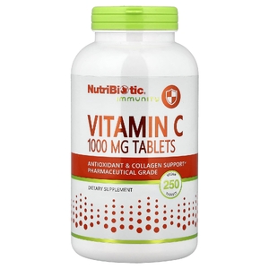 NutriBiotic, Immunity, витамин C, 1000 мг, 250 веганских таблеток