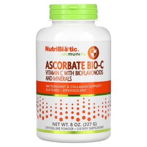 NutriBiotic, Immunity, Ascorbate Bio-C, витамин C с биофлавоноидами и минералами в порошке, 227 г (8 унций)