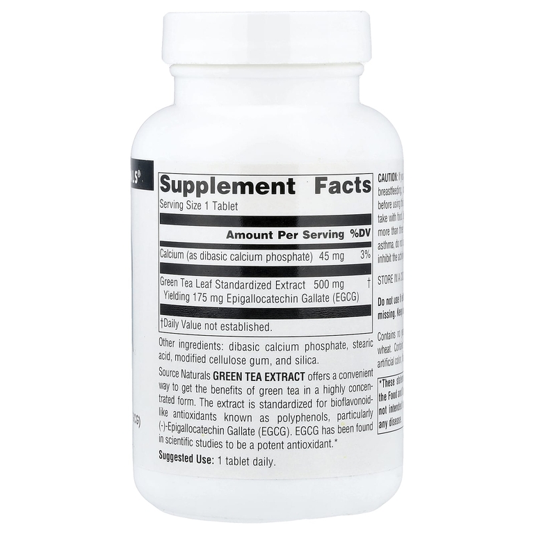Source Naturals, экстракт зеленого чая, 500 мг, 120 таблеток