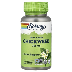 Solaray, True Herbs, звездчатка, 385 мг, 100 вегетарианских капсул