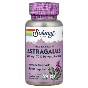 Solaray, Vital Extracts, астрагал, 30 растительных капсул