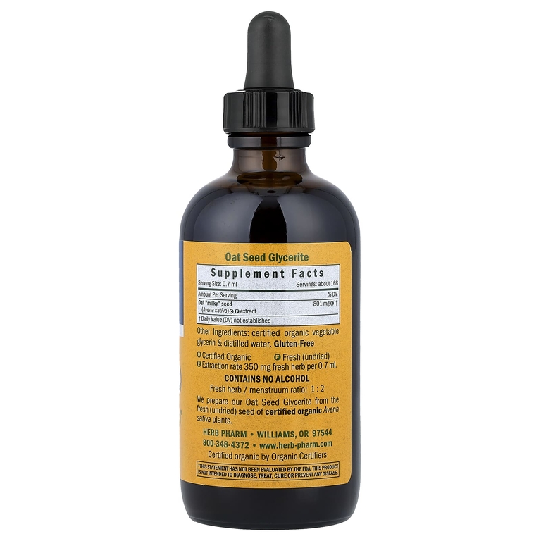 Herb Pharm, семена овса, без спирта, 120 мл