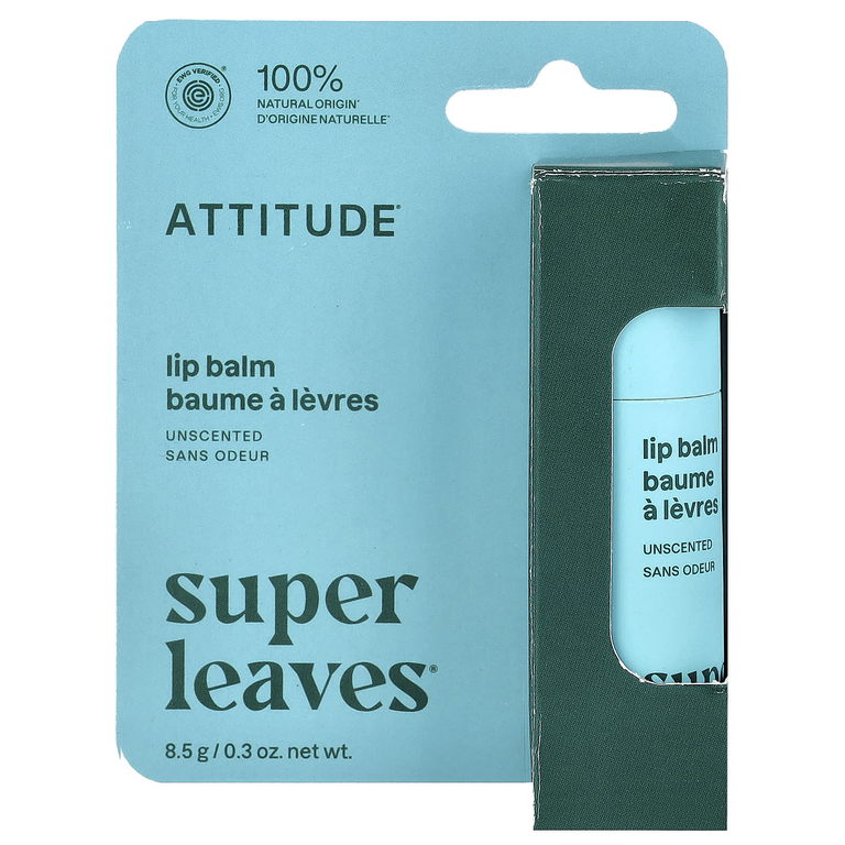 ATTITUDE, Super Leaves®, бальзам для губ, без отдушки, 8,5 г (0,3 унции) (Товар снят с продажи) 