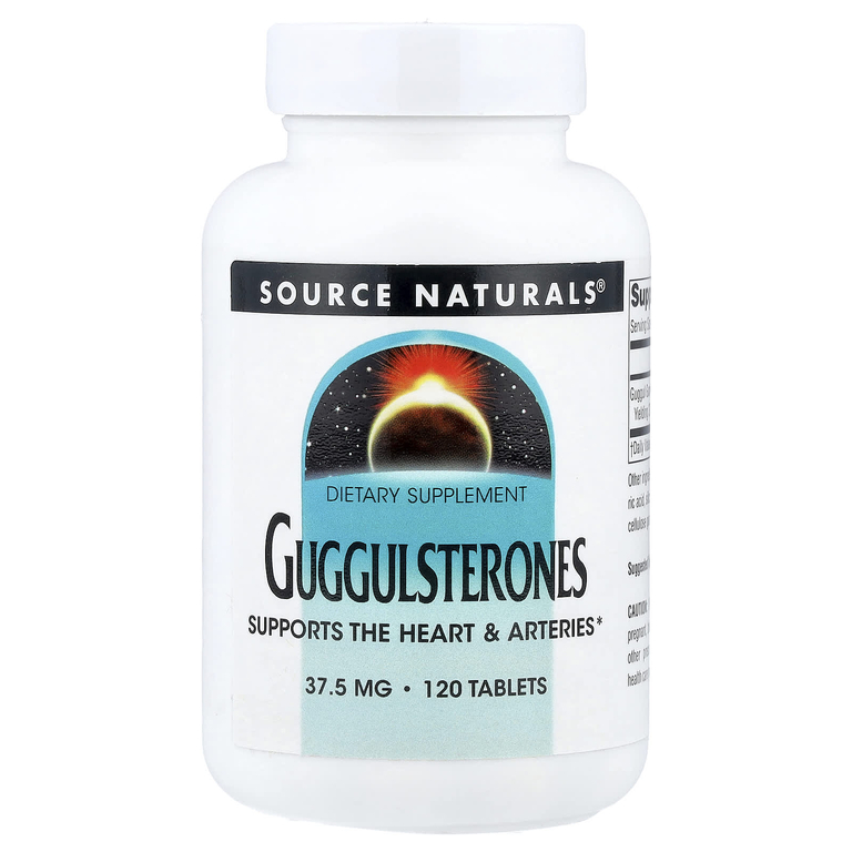 Source Naturals, гуггулстероны, 37,5 мг, 120 таблеток