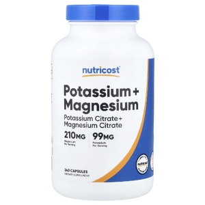 Nutricost, Калий + магний`` 240 капсул