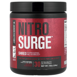 Jacked Factory, Nitro Surge™, Shred термогенный предтренировочный комплекс, со вкусом черешни, 216 г (7,62 унции) (Товар снят с продажи) 