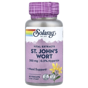 Solaray, Vital Extracts, зверобой, 60 вегетарианских капсул