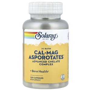 Solaray, Cal-Mag Asporotates™, улучшенный хелатный комплекс, 120 капсул (Товар снят с продажи) 