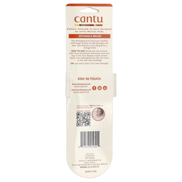 Cantu, Detangle, прочная дневная щетка, черная, 1 шт.