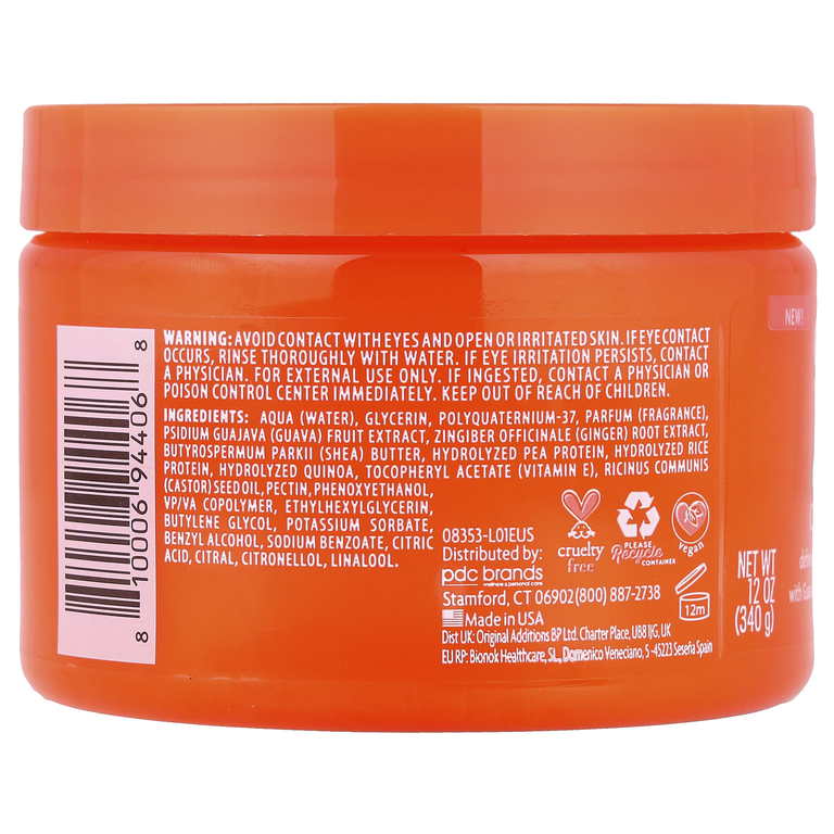 Cantu, крем-гель с гуавой, для укладки и укрепления волос, 340 г (12 унций)