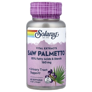 Solaray, Vital Extracts, сереноя, 160 мг, 60 капсул
