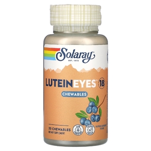 Solaray, Lutein Eyes 18, натуральная голубика, 30 жевательных таблеток (Товар снят с продажи) 
