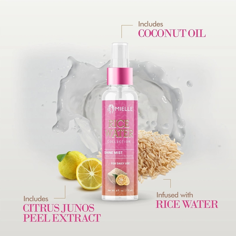Mielle, Rice Water Collection, спрей для блеска, 118 мл (4 жидк. унц.) (Товар снят с продажи) 