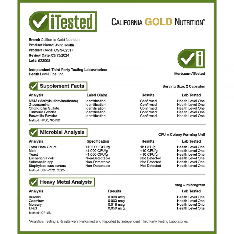 California Gold Nutrition, Sport, добавка для здоровья суставов с МСМ, гидрохлоридом глюкозамина, хондроитинсульфатом, куркумой и босвеллией, 90 растительных капсул