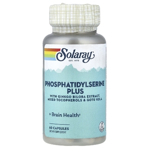 Solaray, Phosphatidylserine Plus, 60 капсул (Товар снят с продажи) 