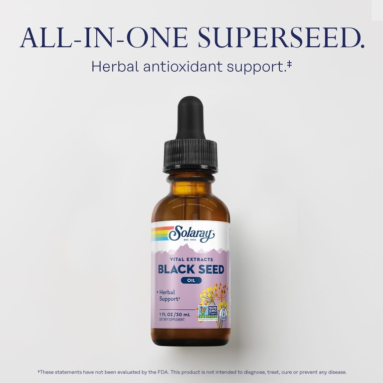 Solaray, Vital Extracts, масло черного тмина, 30 мл (1 жидк. унц.)