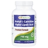 Best Naturals, ацетил-L-карнитин и альфа-липоевая кислота, 120 капсул