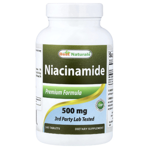 Best Naturals, Ниацинамид, 500 мг, 240 таблеток