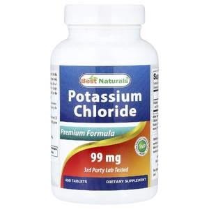 Best Naturals, Хлорид калия, 99 мг, 400 таблеток