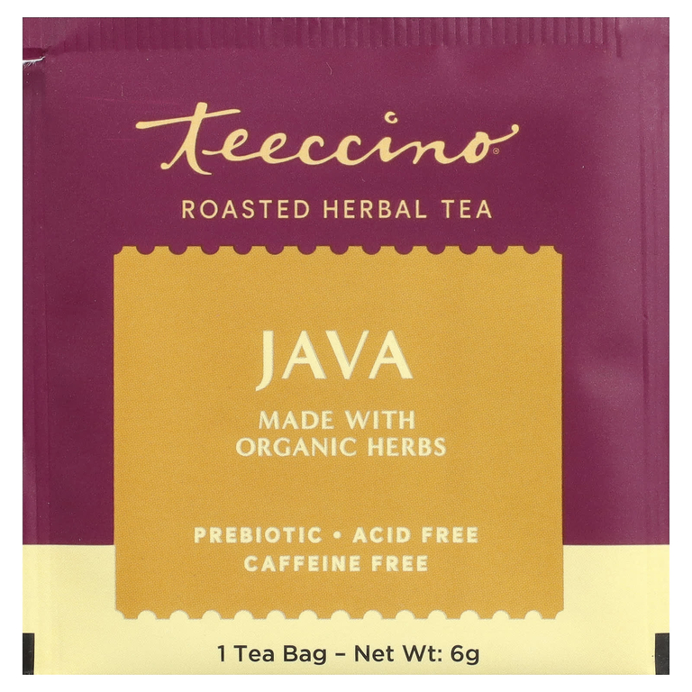 Teeccino, Жареный травяной чай, Java, без кофеина, 25 чайных пакетиков, 150 г (5,3 унции) (Товар снят с продажи) 