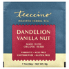 Teeccino, Жареный травяной чай, одуванчик, ваниль, орехи, без кофеина, 25 чайных пакетиков, 150 г (5,3 унции)