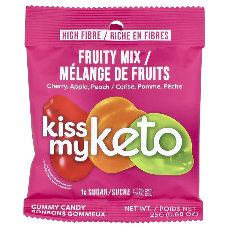 Kiss My Keto, жевательные конфеты, фруктовая смесь, 8 пакетиков по 25 г (0,88 унции)