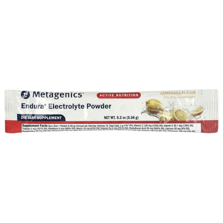 Metagenics, Endura®, электролитный напиток в порошке, со вкусом лимонада, 30 пакетиков по 5,56 г (0,2 унции)