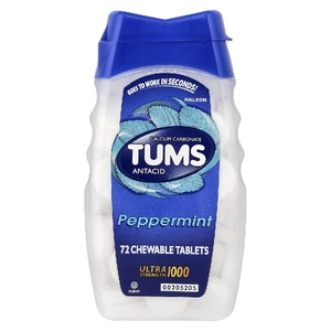 Tums, Сверхсильный антацид, перечная мята, 72 жевательные таблетки (1000 мг в каждой таблетке)