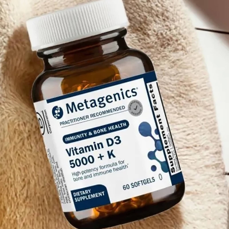 Metagenics, витамин D3 5000 и K, 60 капсул
