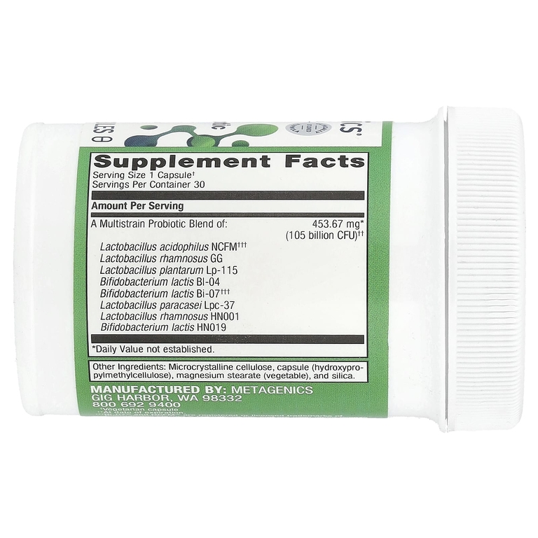 Metagenics, UltraFlora® BiomePro®, пробиотики, 105 млрд КОЕ, 30 капсул
