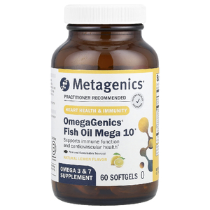 Metagenics, OmegaGenics®, Mega 10®, рыбий жир, натуральный лимон, 60 мягких таблеток (Товар снят с продажи) 